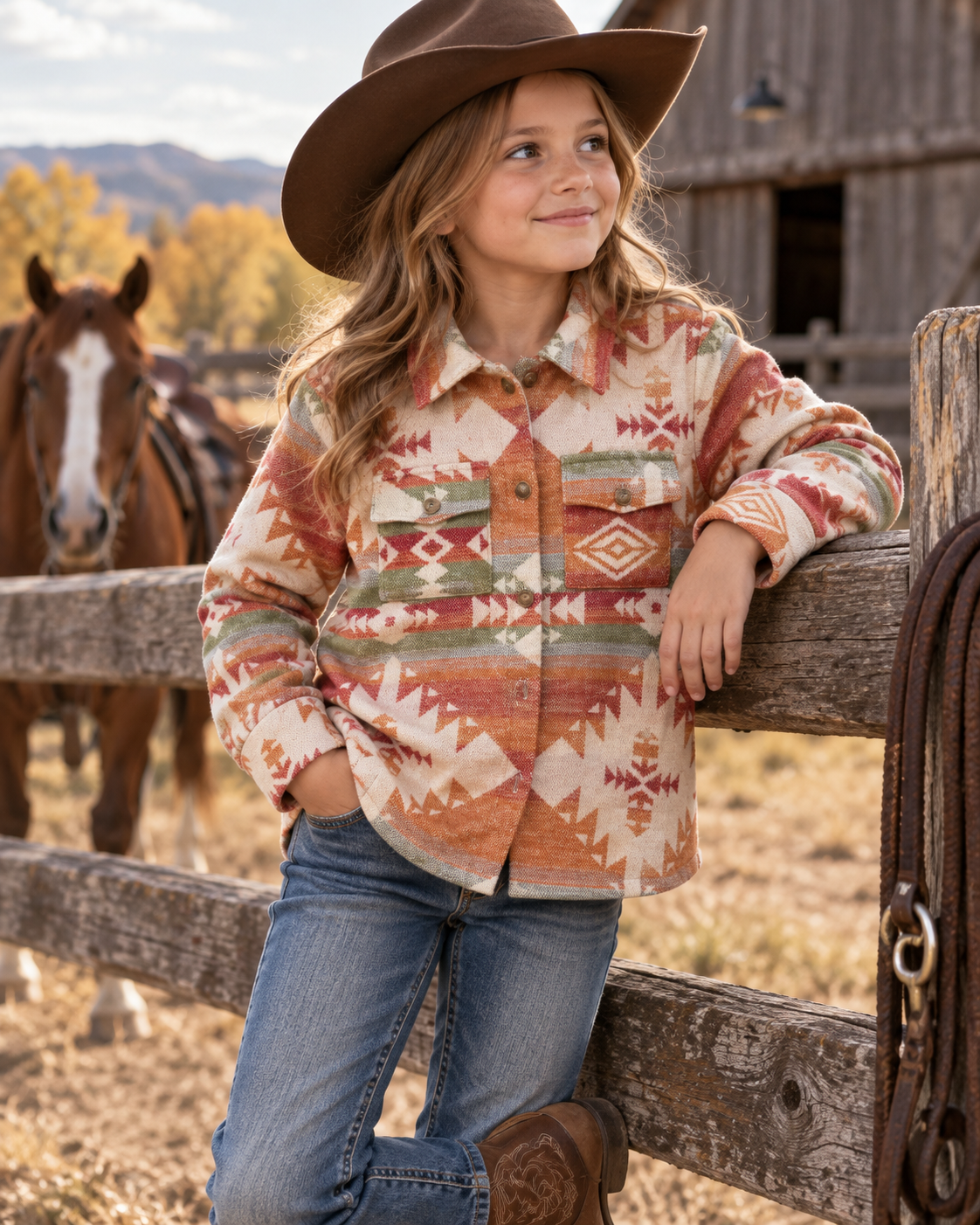 Girls' Southwestern Shacket | Style DAG26-112