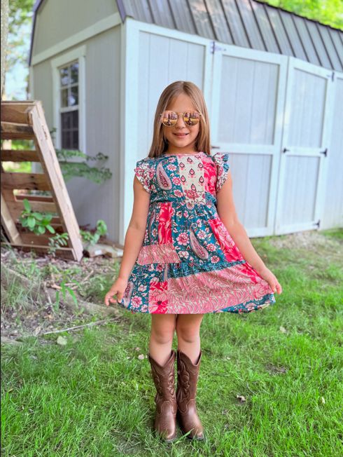 Girls Western Woven Dress.GMA-2044