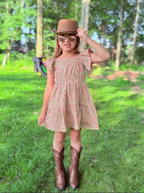 Girls Western Woven Dress.GMA-2049