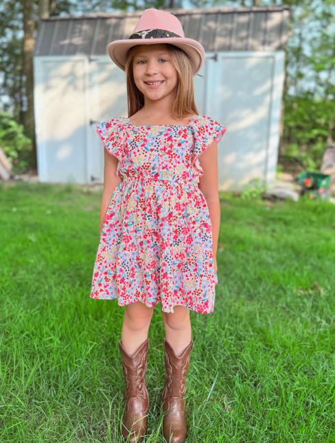 Girls Western Woven Dress.GMA-2049A
