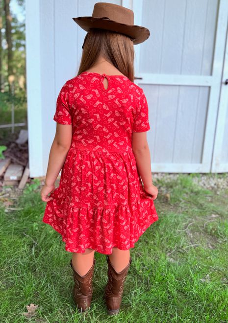 Girls Western Knit Dress.GMA-2056A