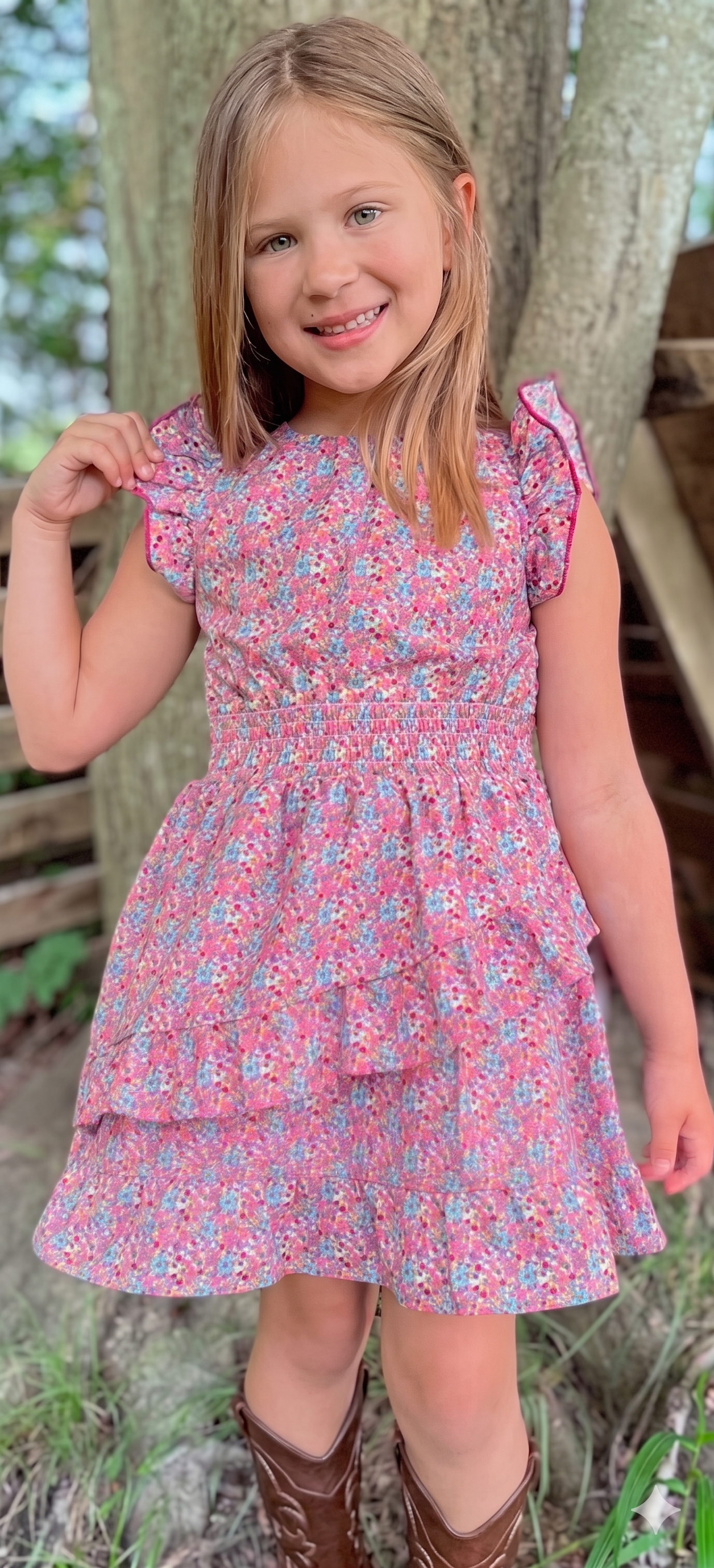 Girls Western Woven Dress.GMA-2053 A