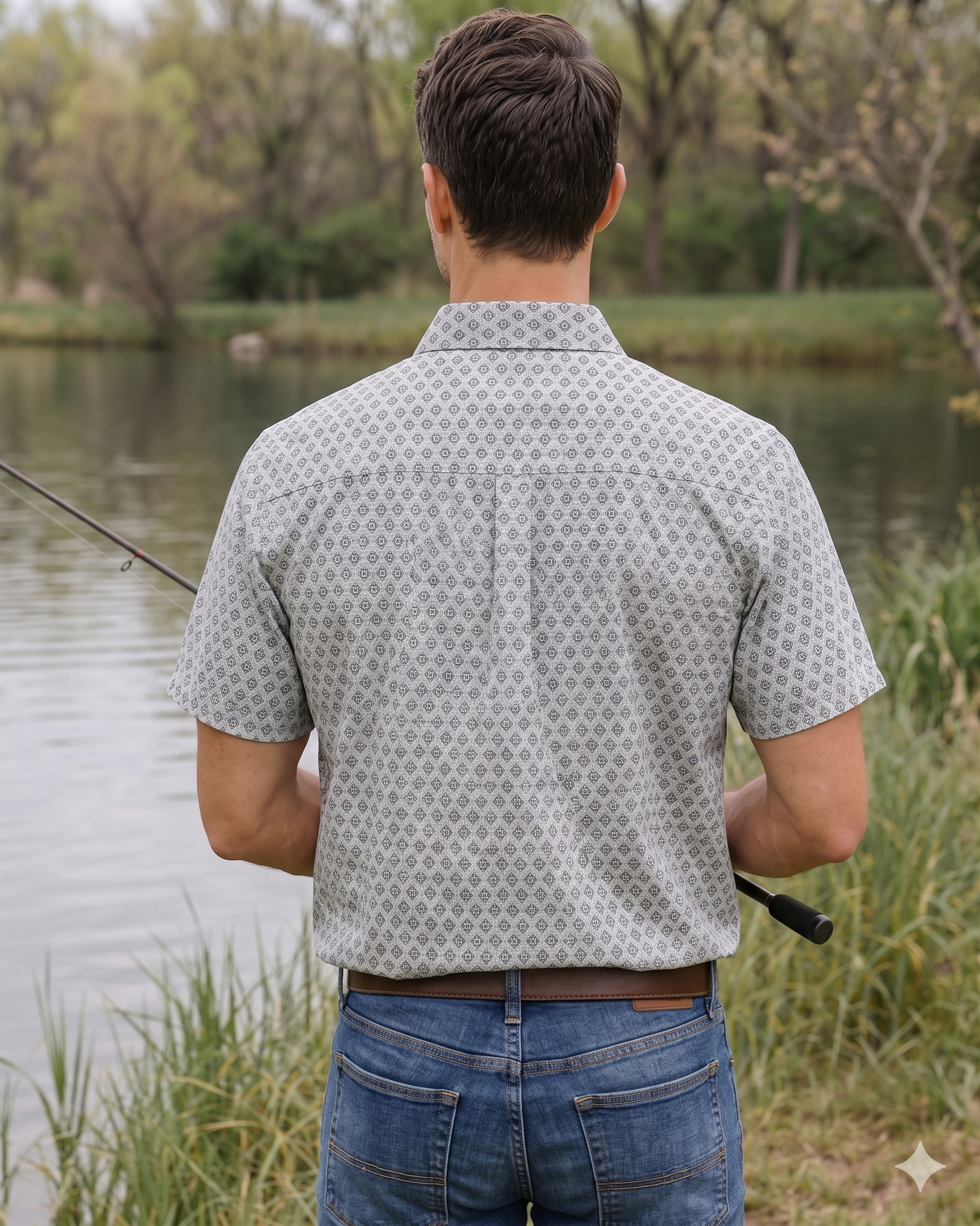 Men's Western Fishing shirts with Snaps.MCAV-61