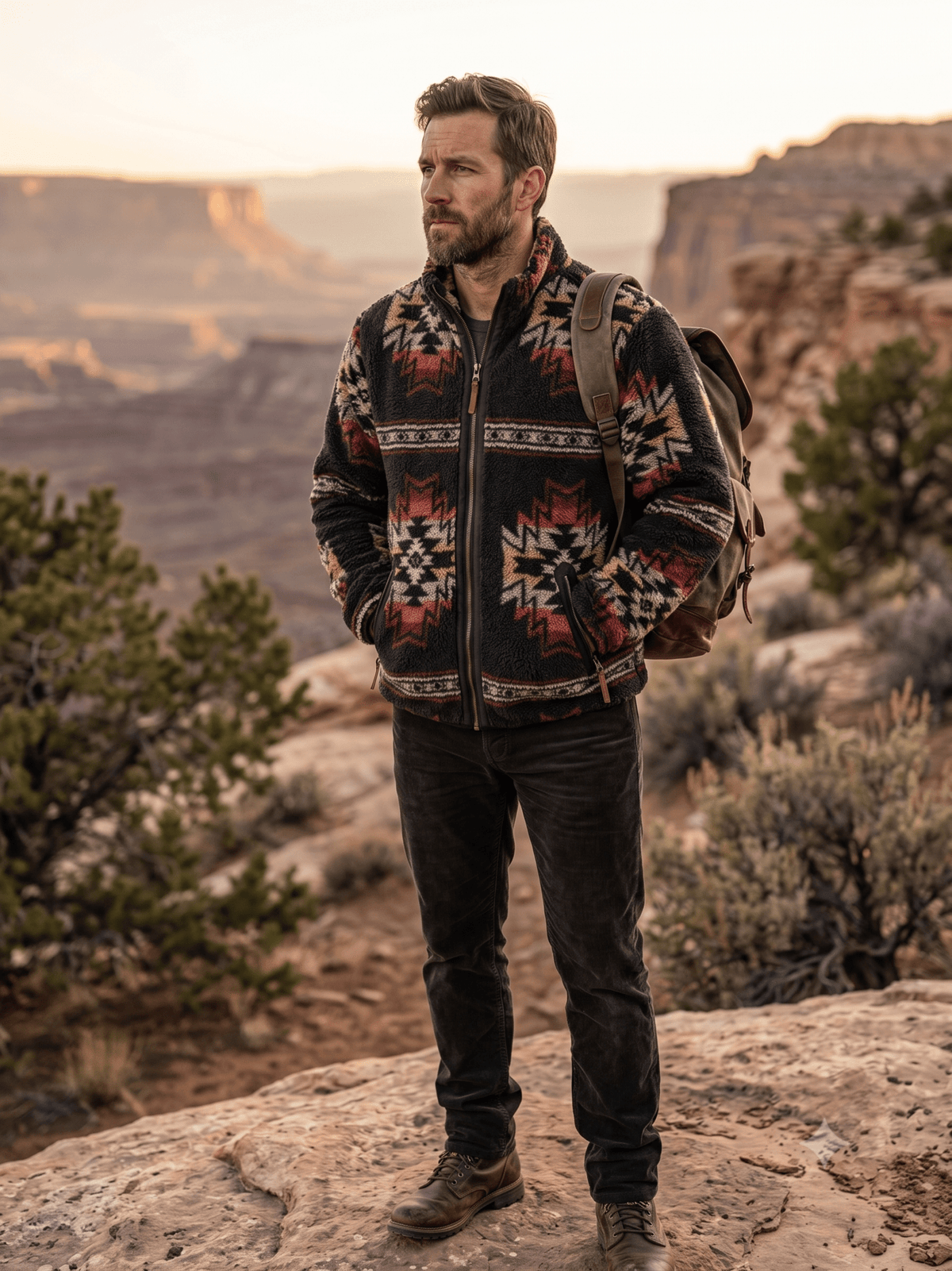 Men's Southwestern Fleece Jacket | Style M-261110