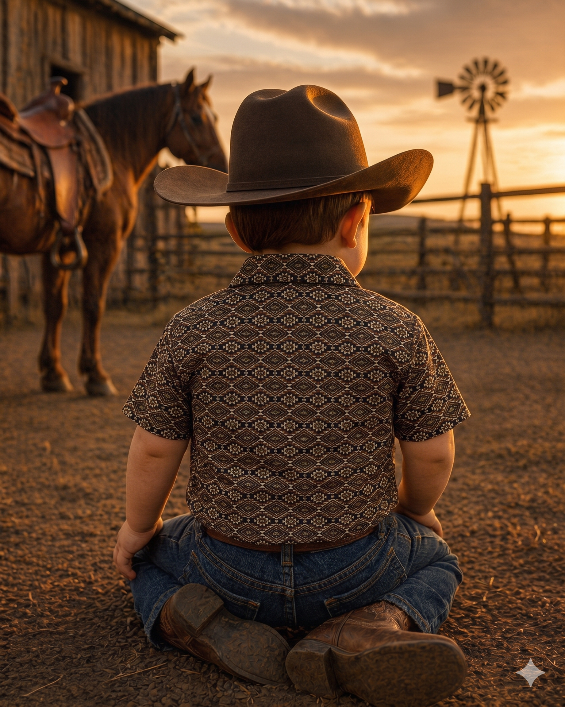 TODDLER WESTERN POLO. T-POLO-04