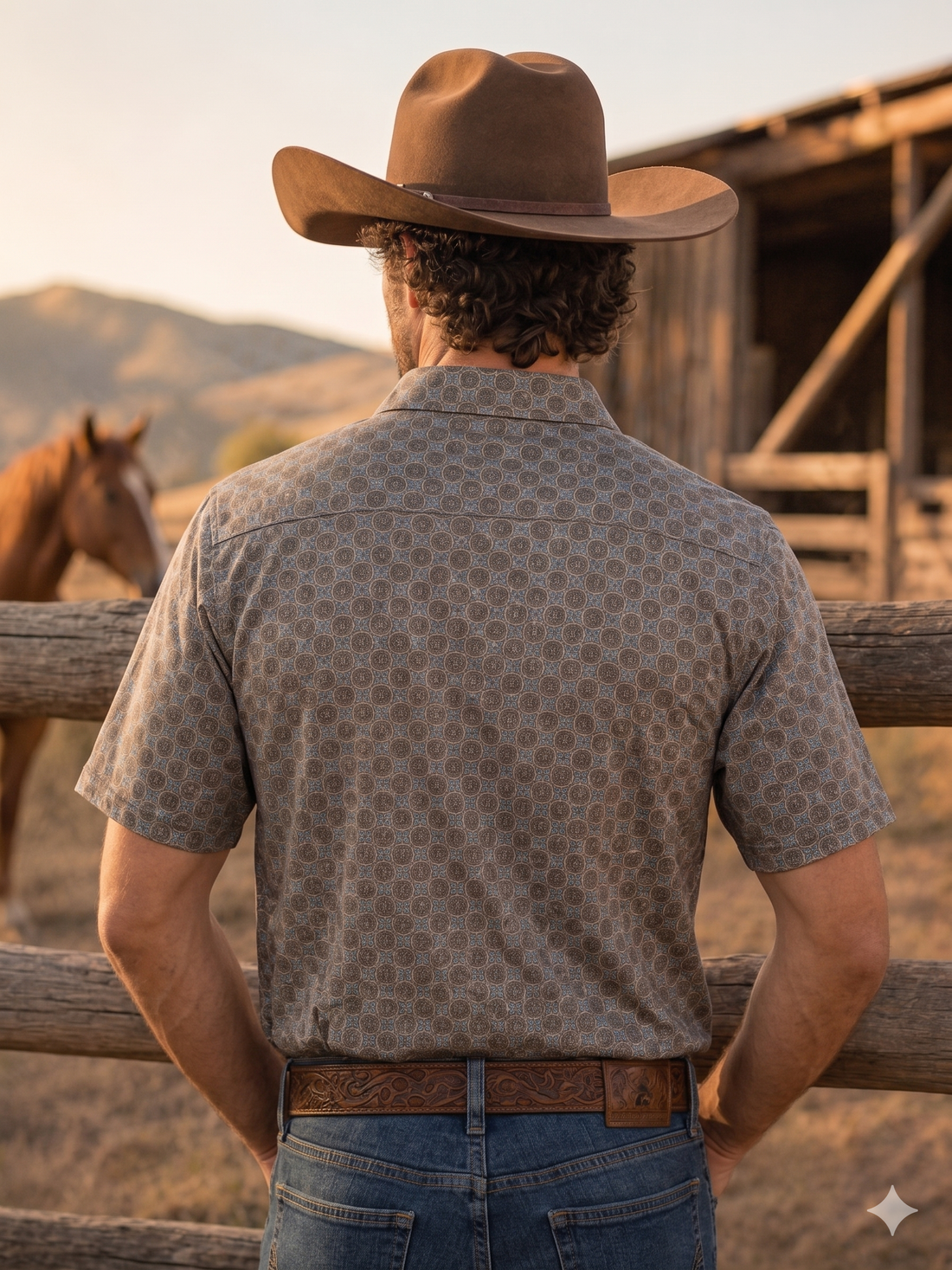 Men's western Polo T-shirt. M-POLO-9