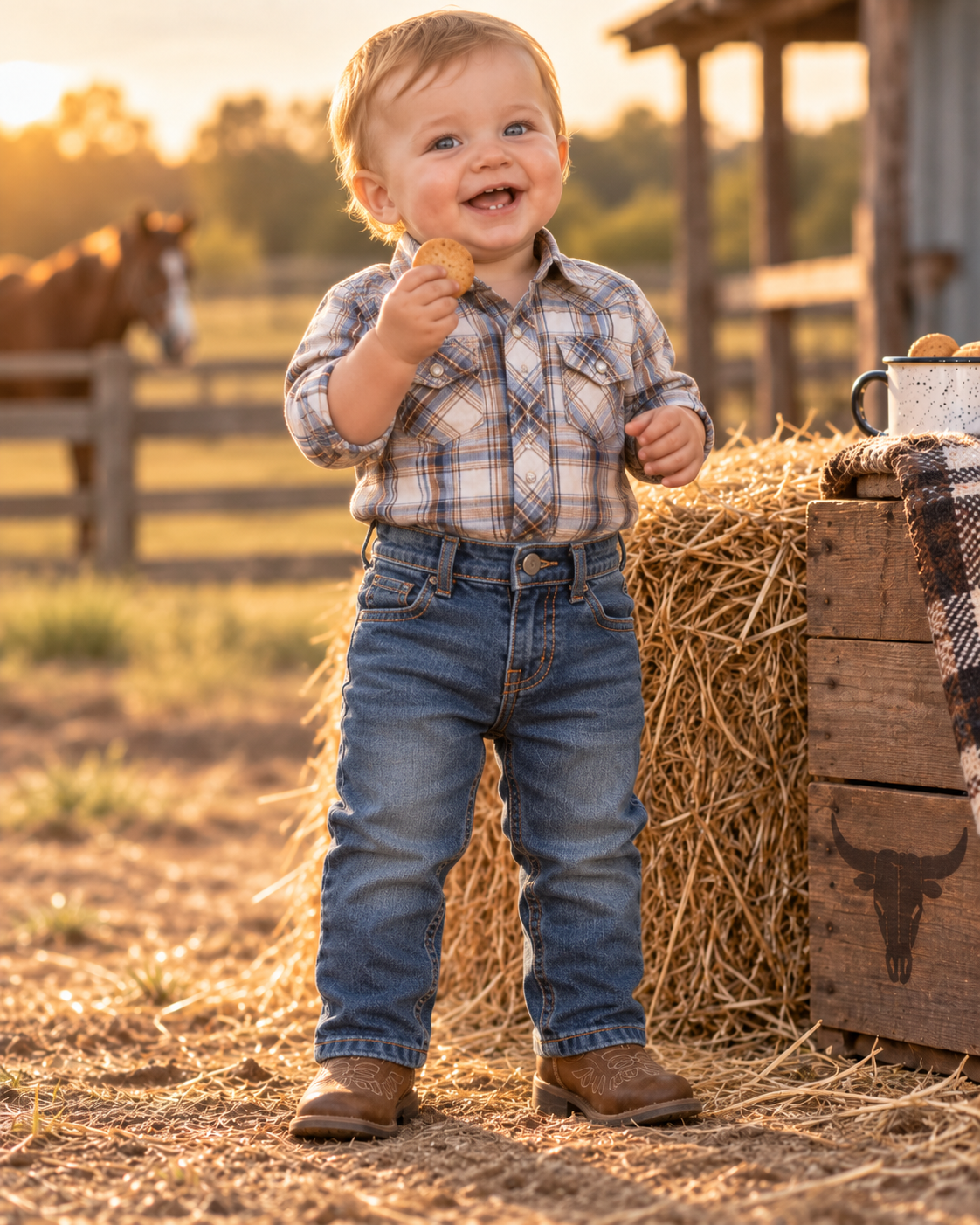 Infant Western Stretch Jeans | I-BJ-509