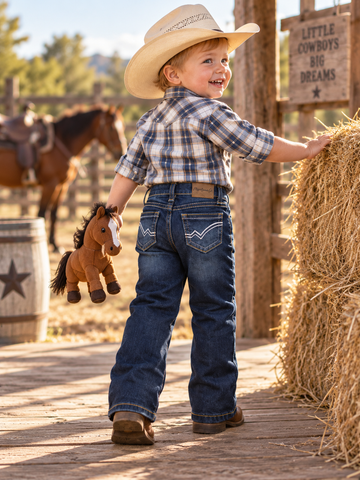 Infant Western Bootcut Jeans – Medium Wash | I-MCB-403
