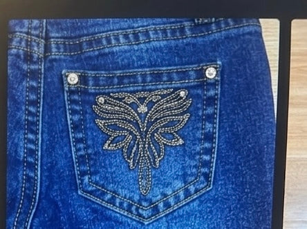 Girls Western Basic Jeans with Medium Wash.ATWGJ-1