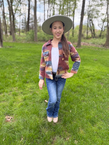 KIDS - UNISEX AZTEC SHIRT JACKET