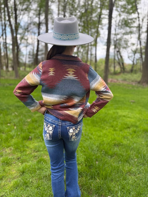 KIDS - UNISEX AZTEC SHIRT JACKET