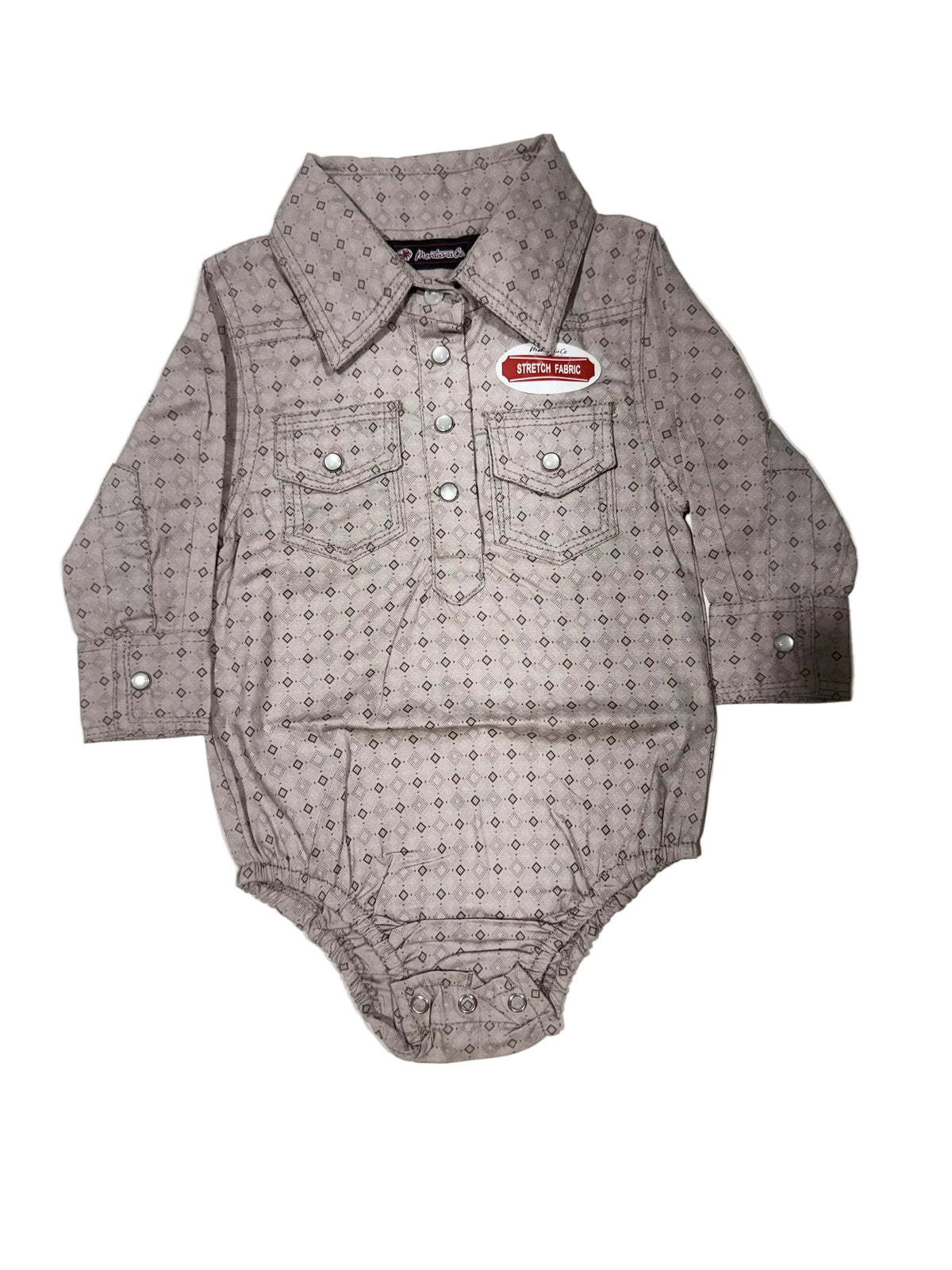 Toddler Western Woven Stretch Onesie | T-26804