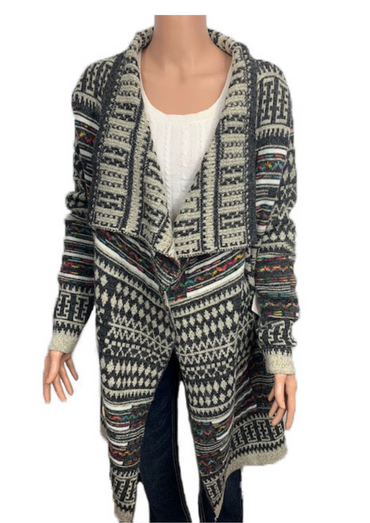 Aztec pattern Woolen Cardigans Style#-L-24671