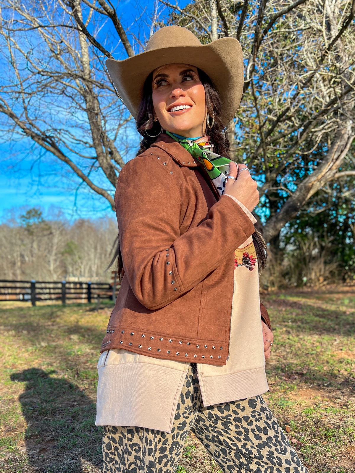 Ladies' Faux Suede Western Jacket | Style L-2606