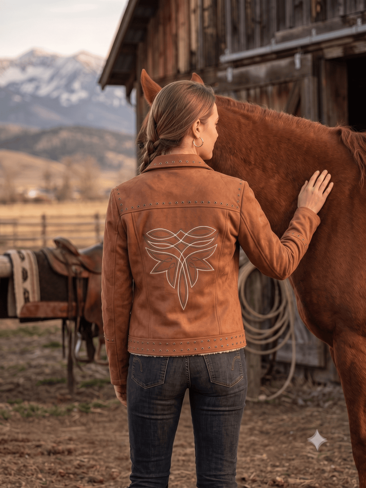 Ladies' Faux Suede Western Jacket | Style L-2606