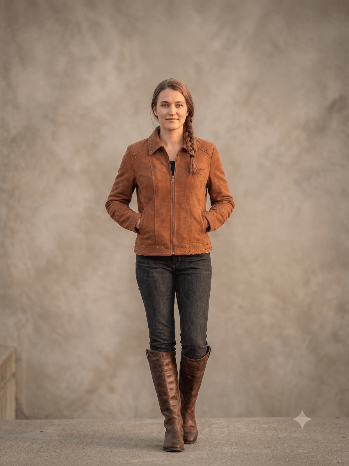 Ladies' Faux Suede Western Jacket | Style L-2606