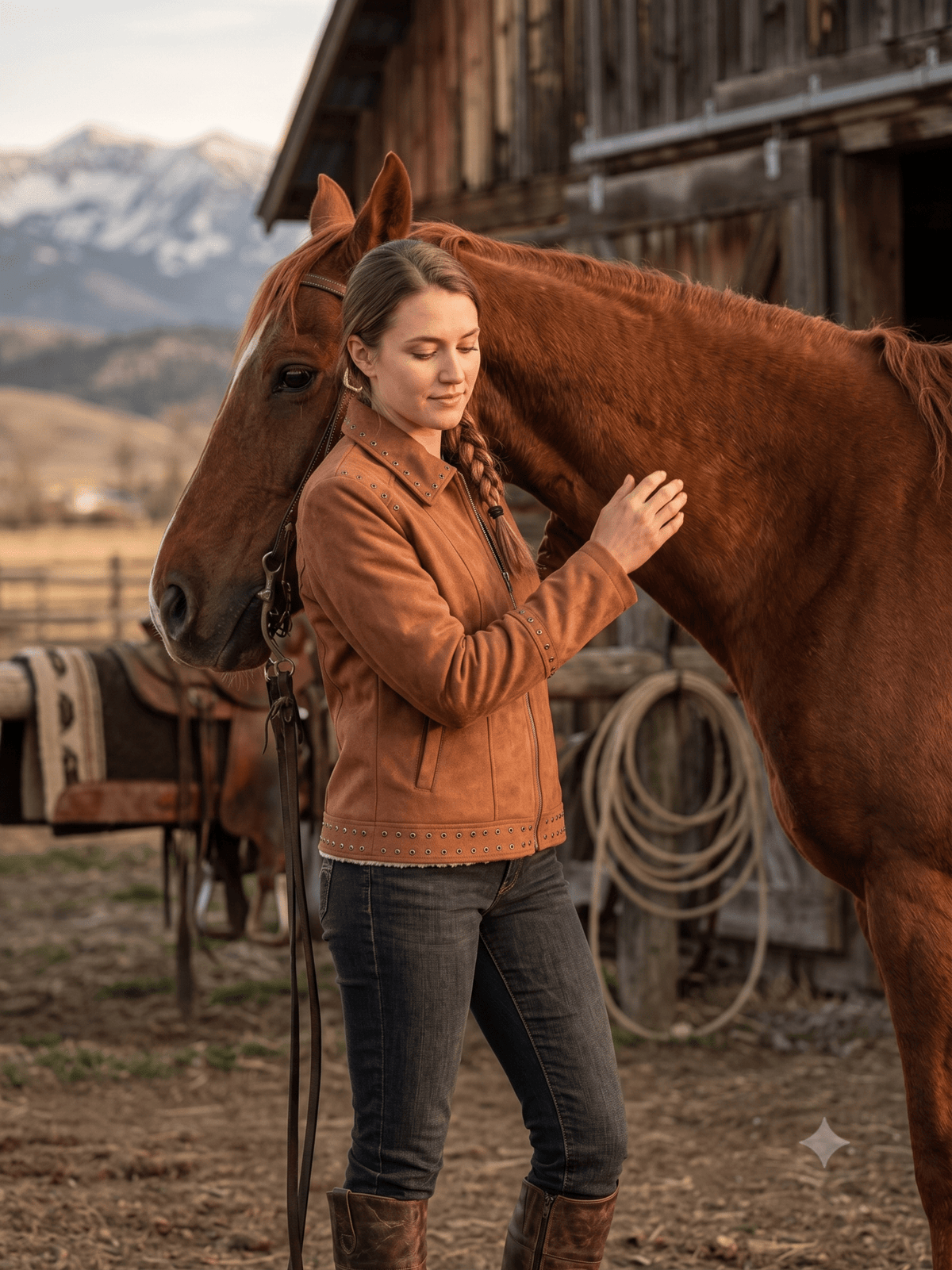 Ladies' Faux Suede Western Jacket | Style L-2606