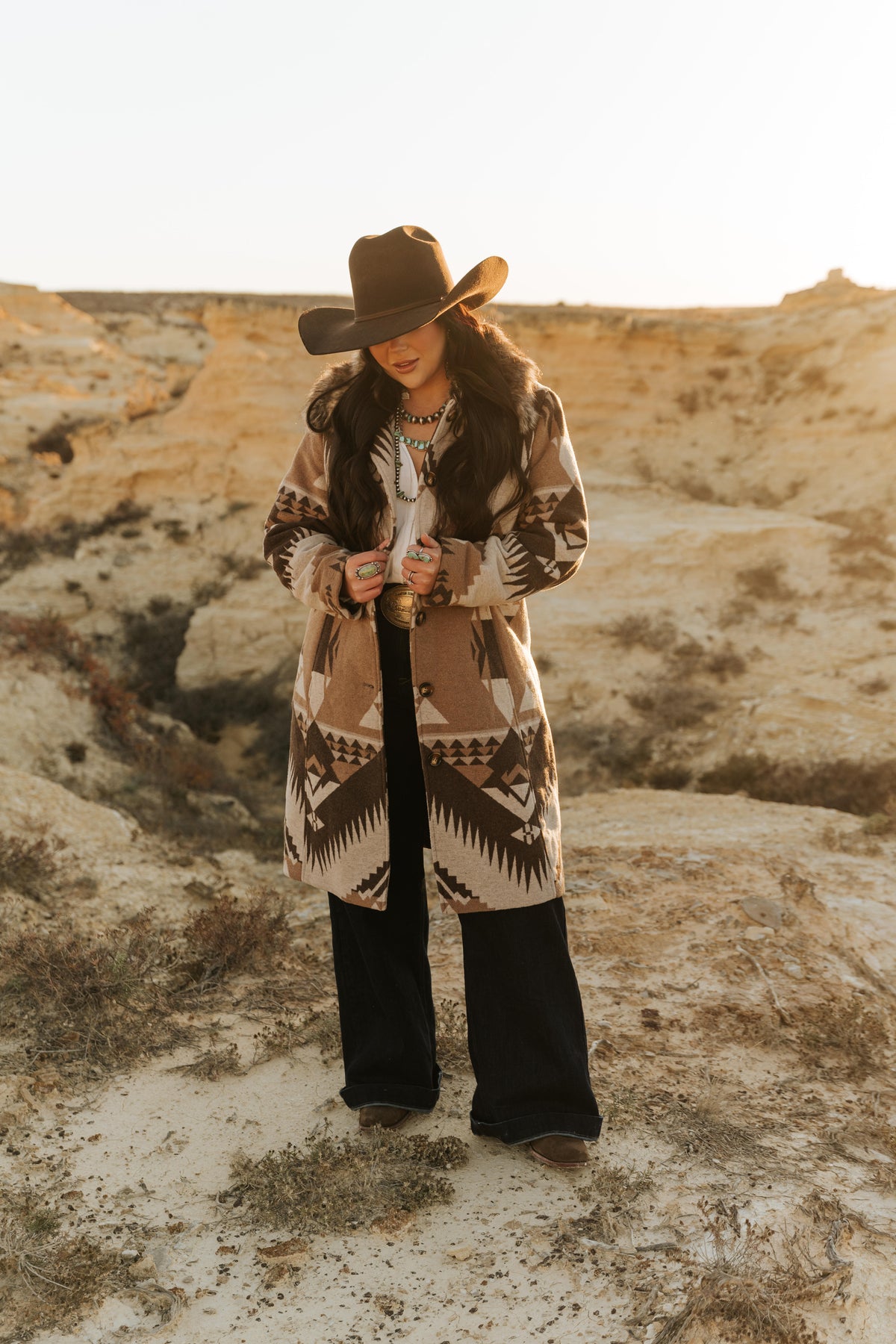 Ladies' Southwestern Cardigan Coat | Style L-2617