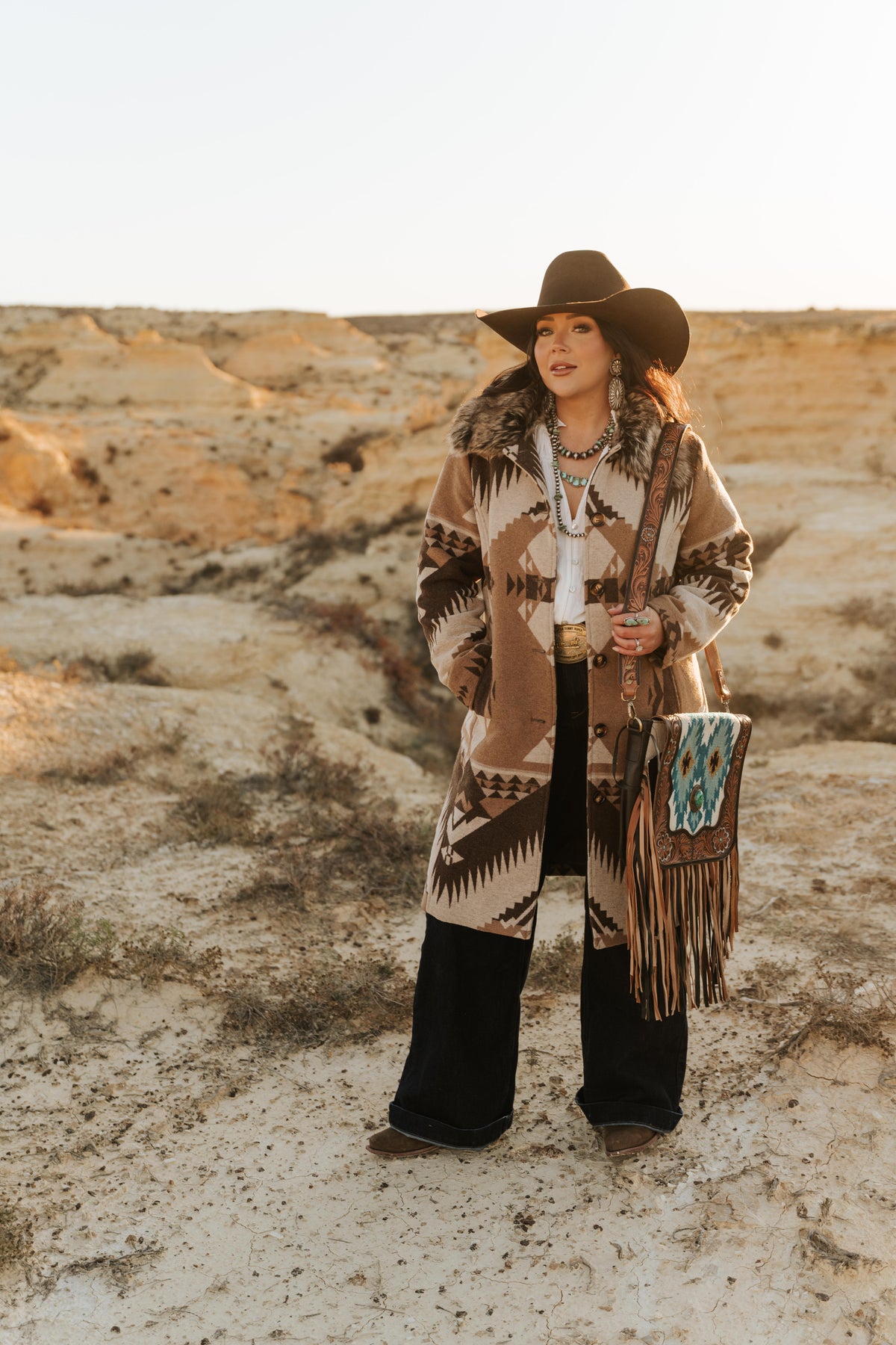 Ladies' Southwestern Cardigan Coat | Style L-2617
