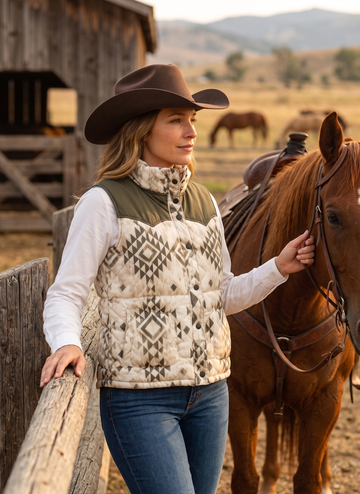 Ladies' Quilted Western Vest | Style L-2620