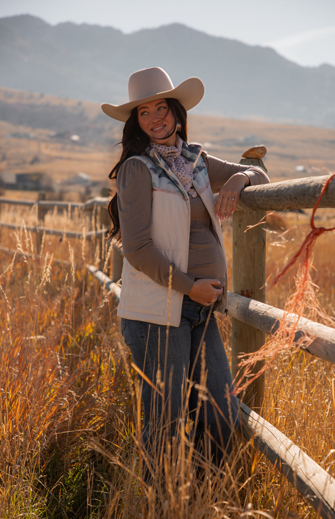 Ladies' Two-Tone Aztec Yoke Vest | Style L-2621