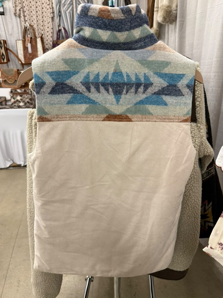 Ladies' Two-Tone Aztec Yoke Vest | Style L-2621