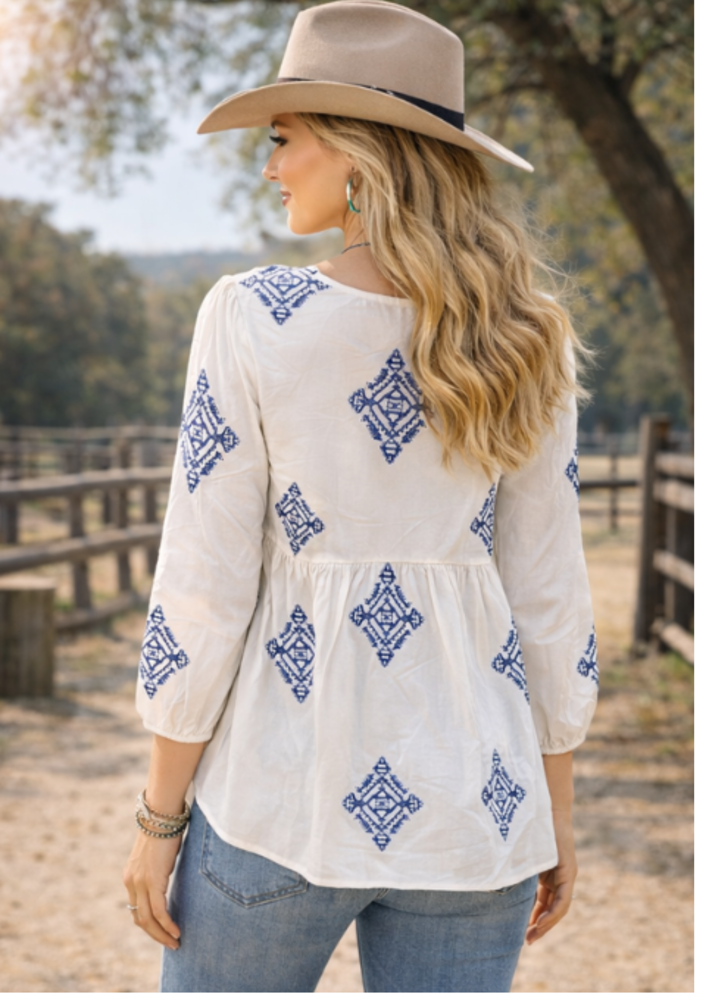 Ladies Woven Boho - Western Top - LC25178266