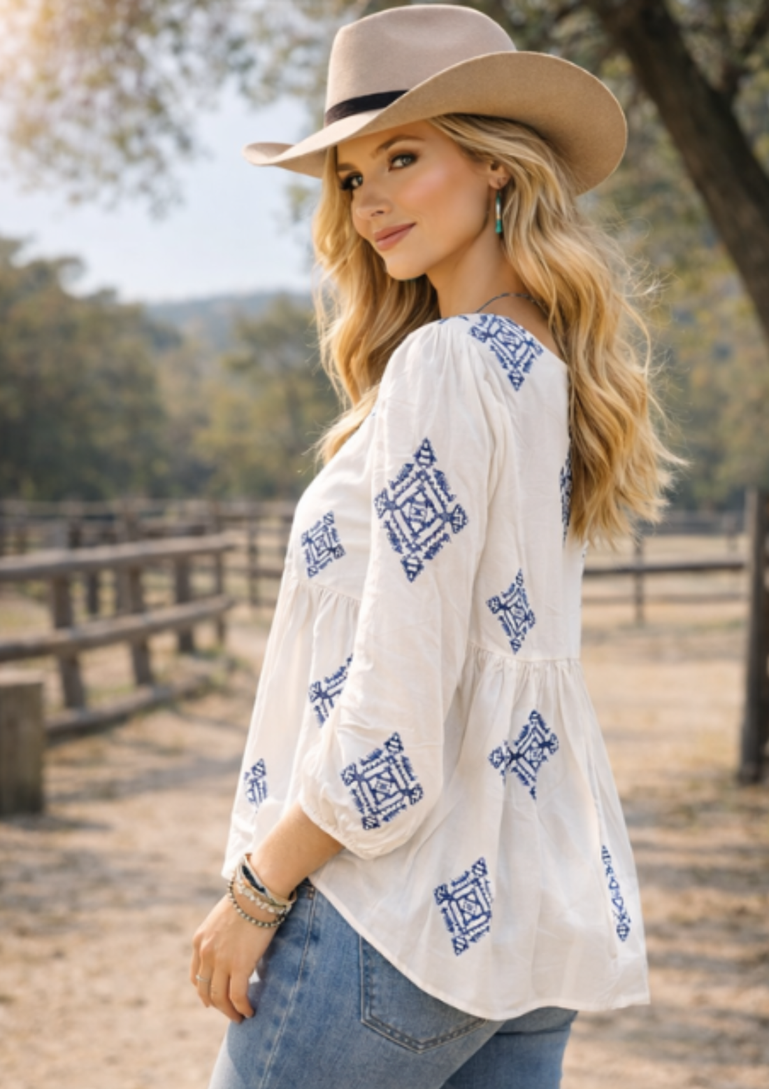 Ladies Woven Boho - Western Top - LC25178266