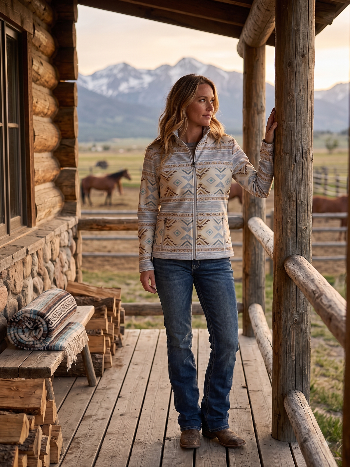 Ladies' Western Softshell Jacket | Style LJ261106