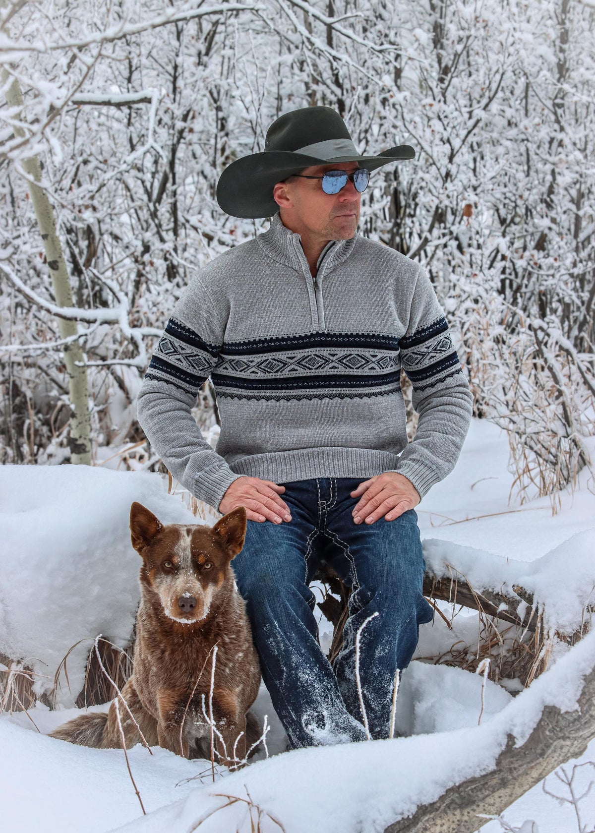 Men's Quarter-Zip Western Pullover | Style LW17