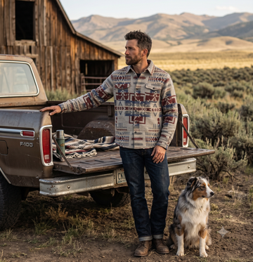 Men's Southwestern Shirt Jacket | Style M-24722