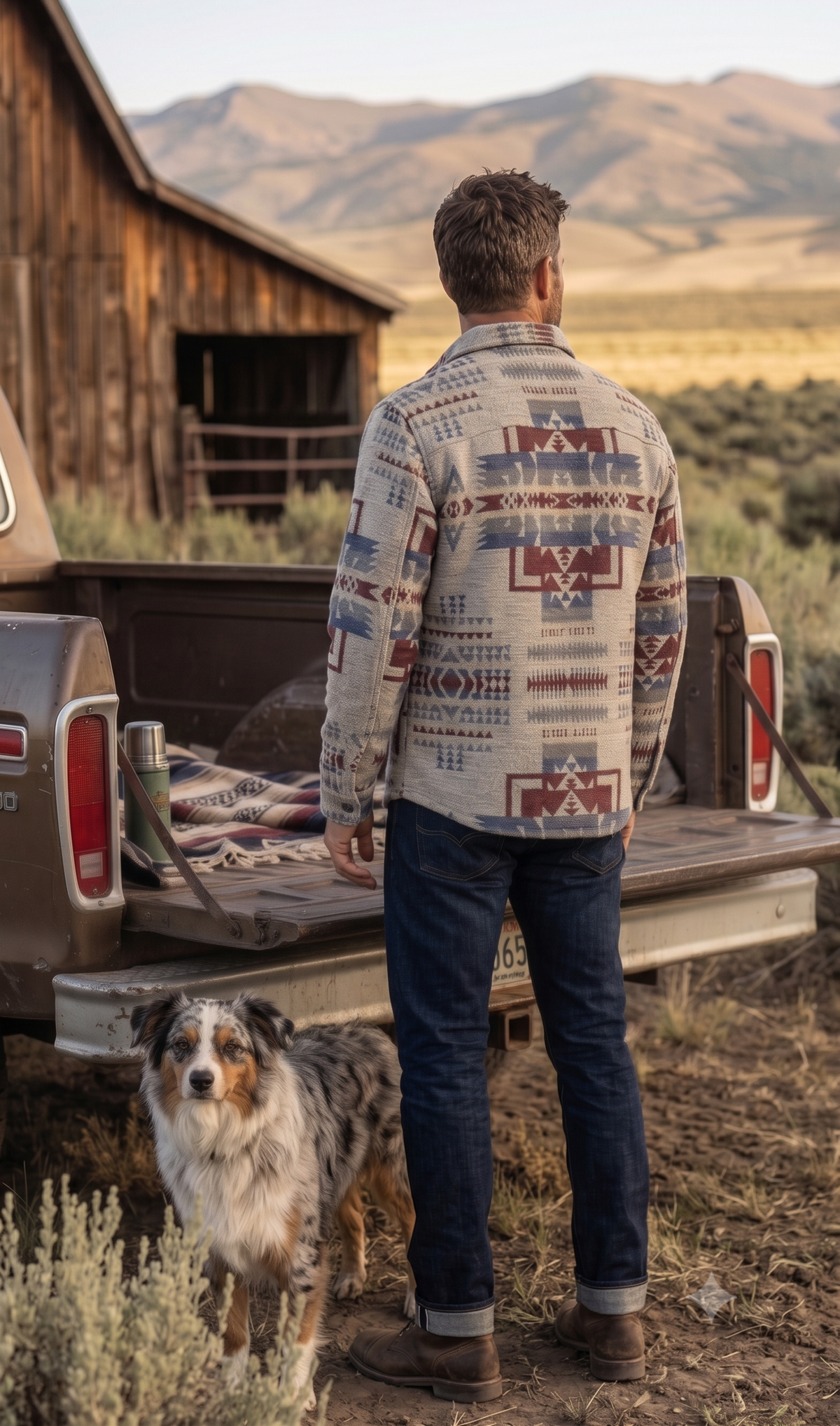 Men's Southwestern Shirt Jacket | Style M-24722