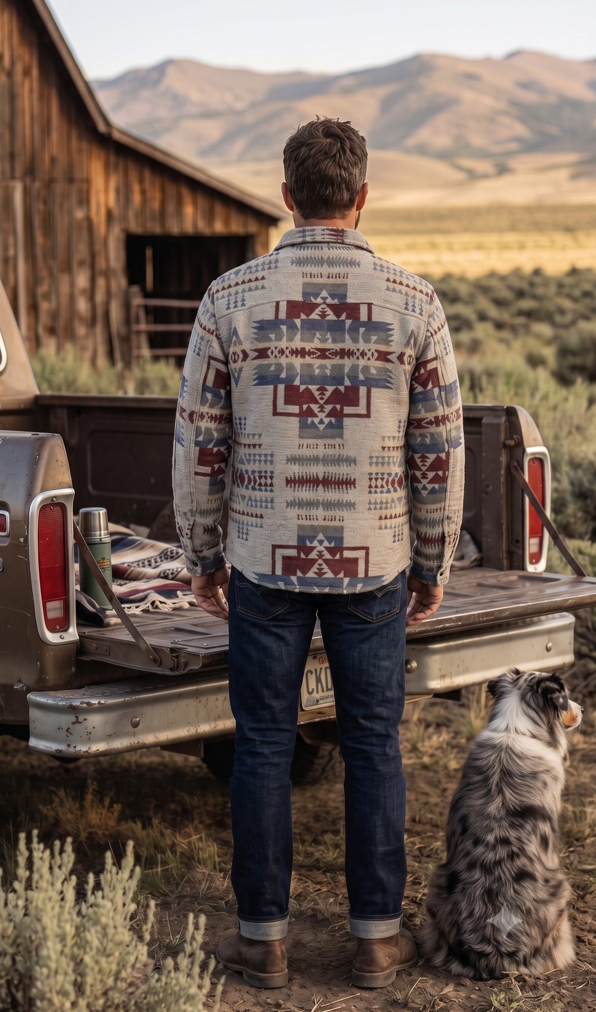 Men's Southwestern Shirt Jacket | Style M-24722