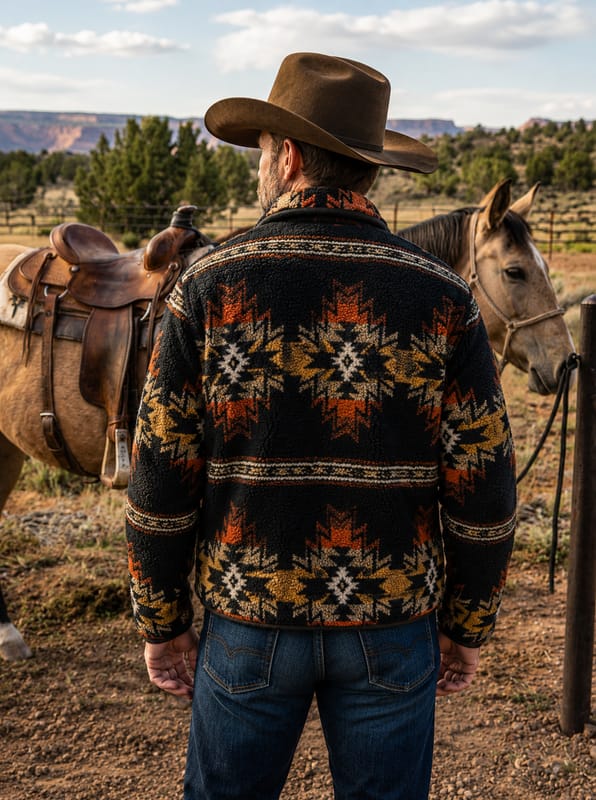 Men's Southwestern Fleece Jacket | Style M-261110