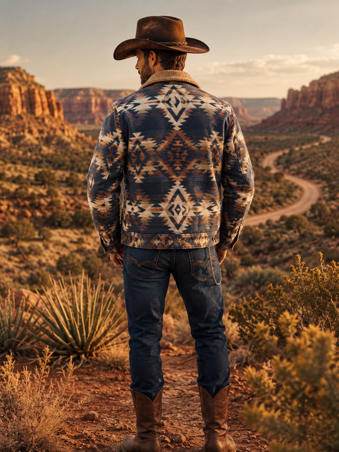 Men's Southwestern Sherpa Jacket | Style M-26811