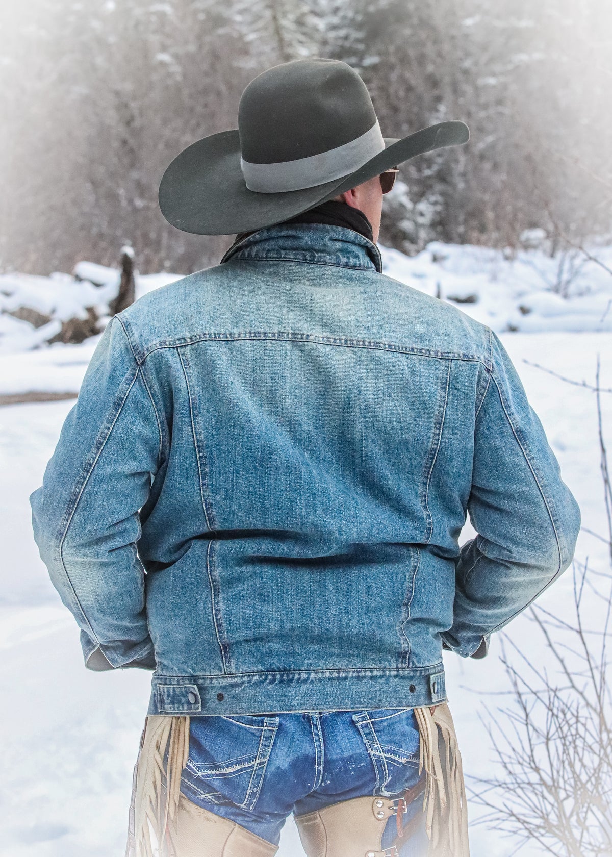 Men's Insulated Western Denim Jacket | Style M261114
