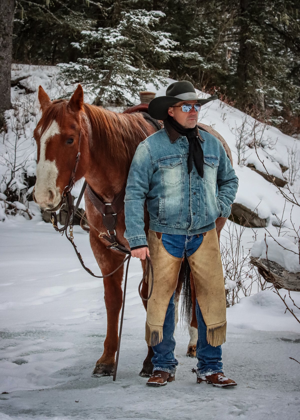 Men's Insulated Western Denim Jacket | Style M261114