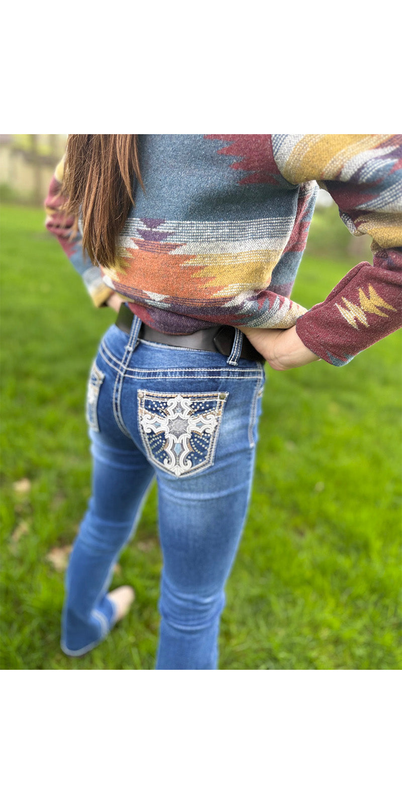 Girls' Western Bootcut Jeans - MCGJ-HX-30