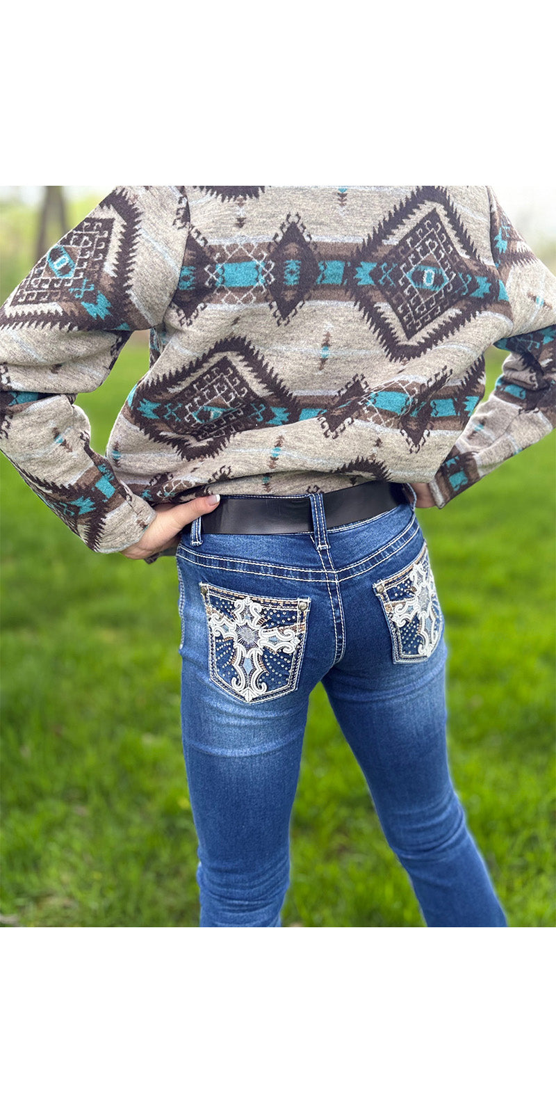 Girls' Western Bootcut Jeans - MCGJ-HX-30