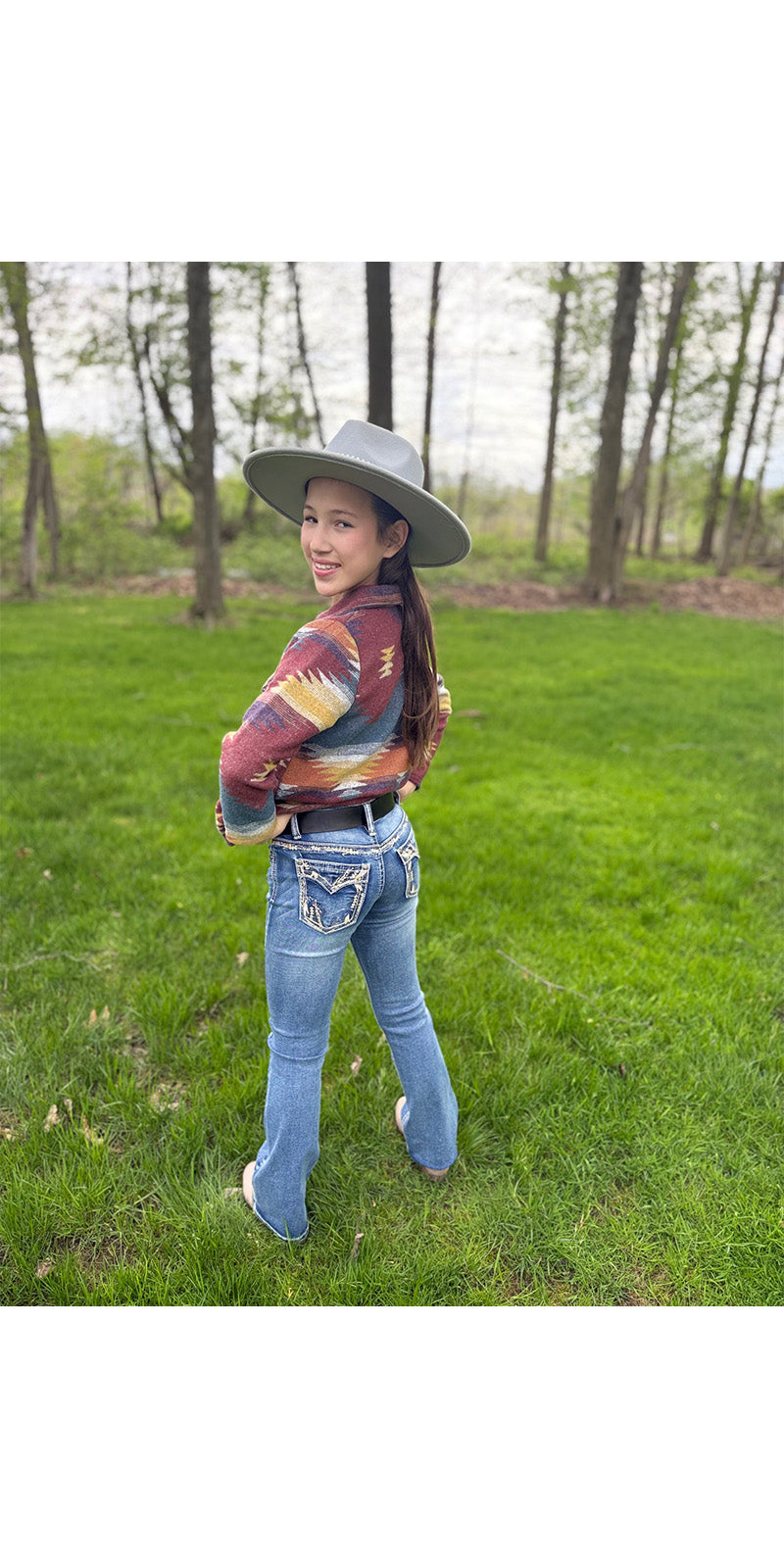 Girls' Western Bootcut Jeans - MCGJ-HX-31