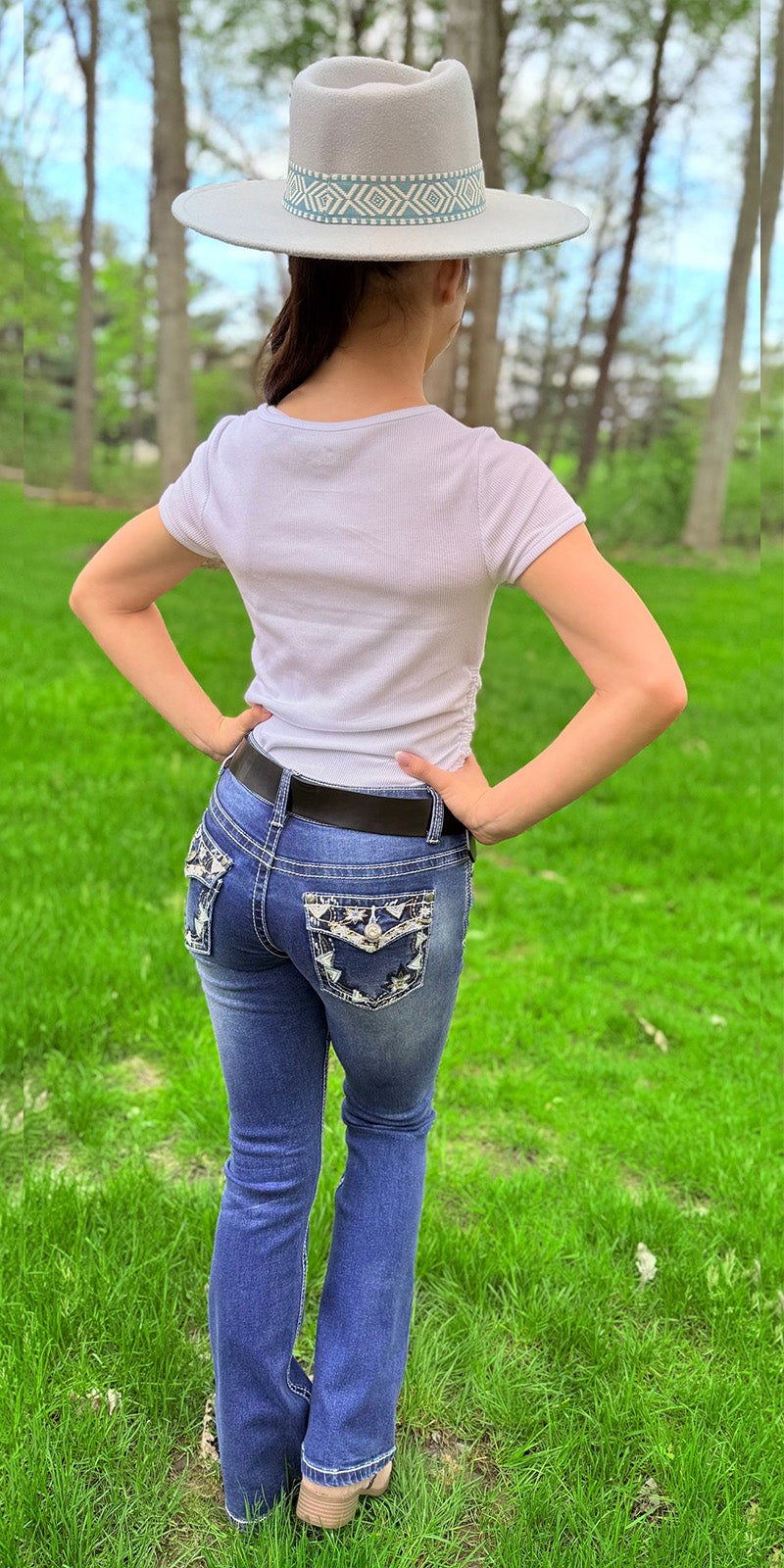 Girls' Western Bootcut Jeans - MCGJ-HX-33