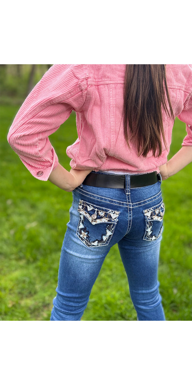 Girls' Western Bootcut Jeans - MCGJ-HX-33