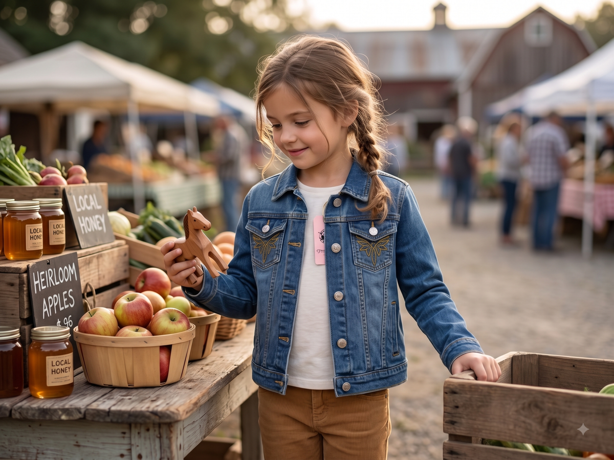 Kids' Basic Denim Jacket | Style MCGJKTRC-2-MW