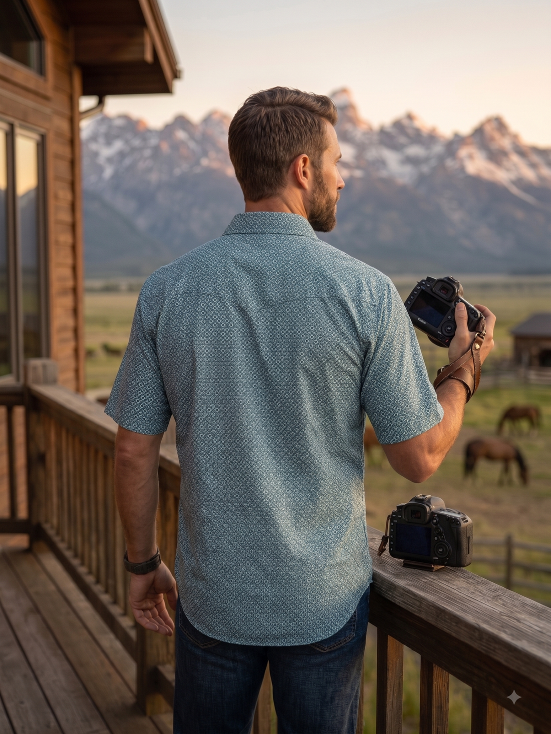 Men's Short Sleeve Western Snap Shirt | Style MF-2611