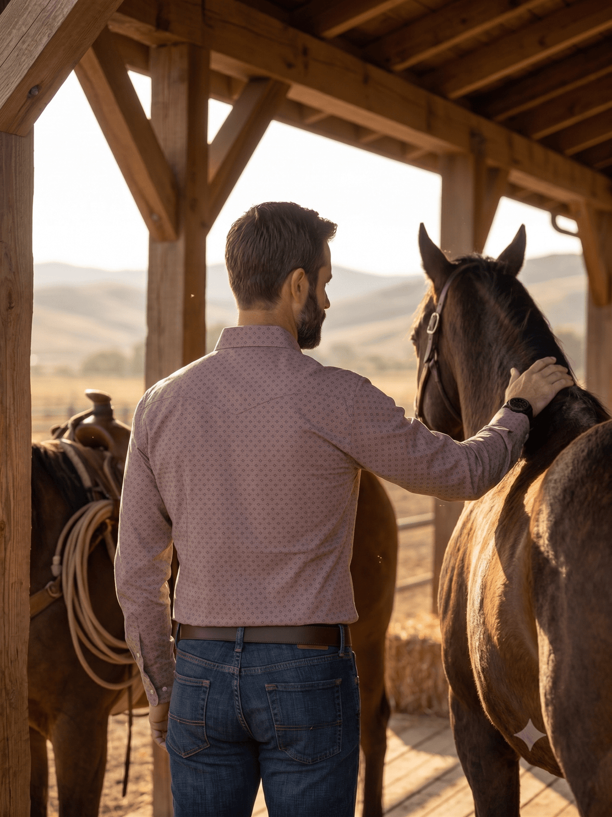 Men's Western Snap Shirt with Stretch | Style MF-26804