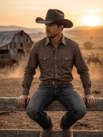 Men's Western Snap Shirt with Stretch | Style MF-3034