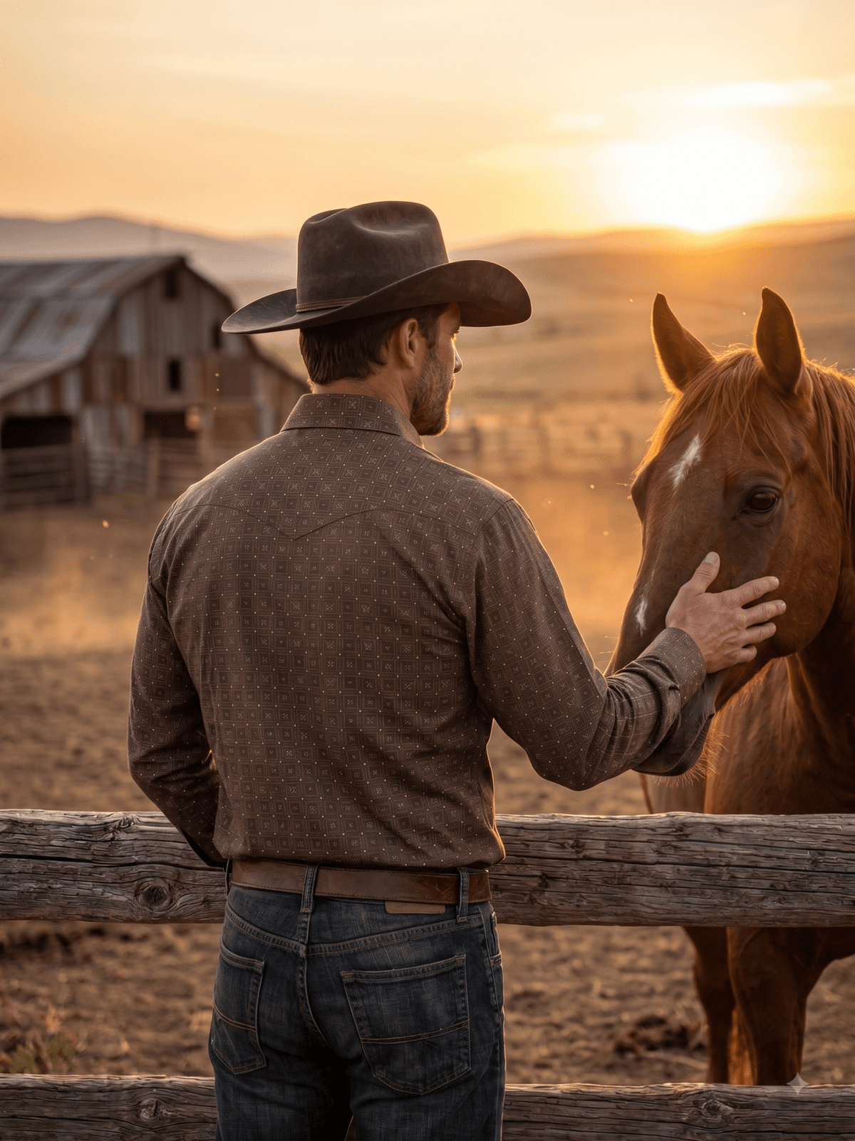 Men's Western Snap Shirt with Stretch | Style MF-3034