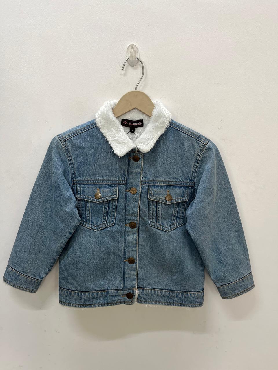 Girls' Sherpa-Lined Denim Jacket | Style MFG-901