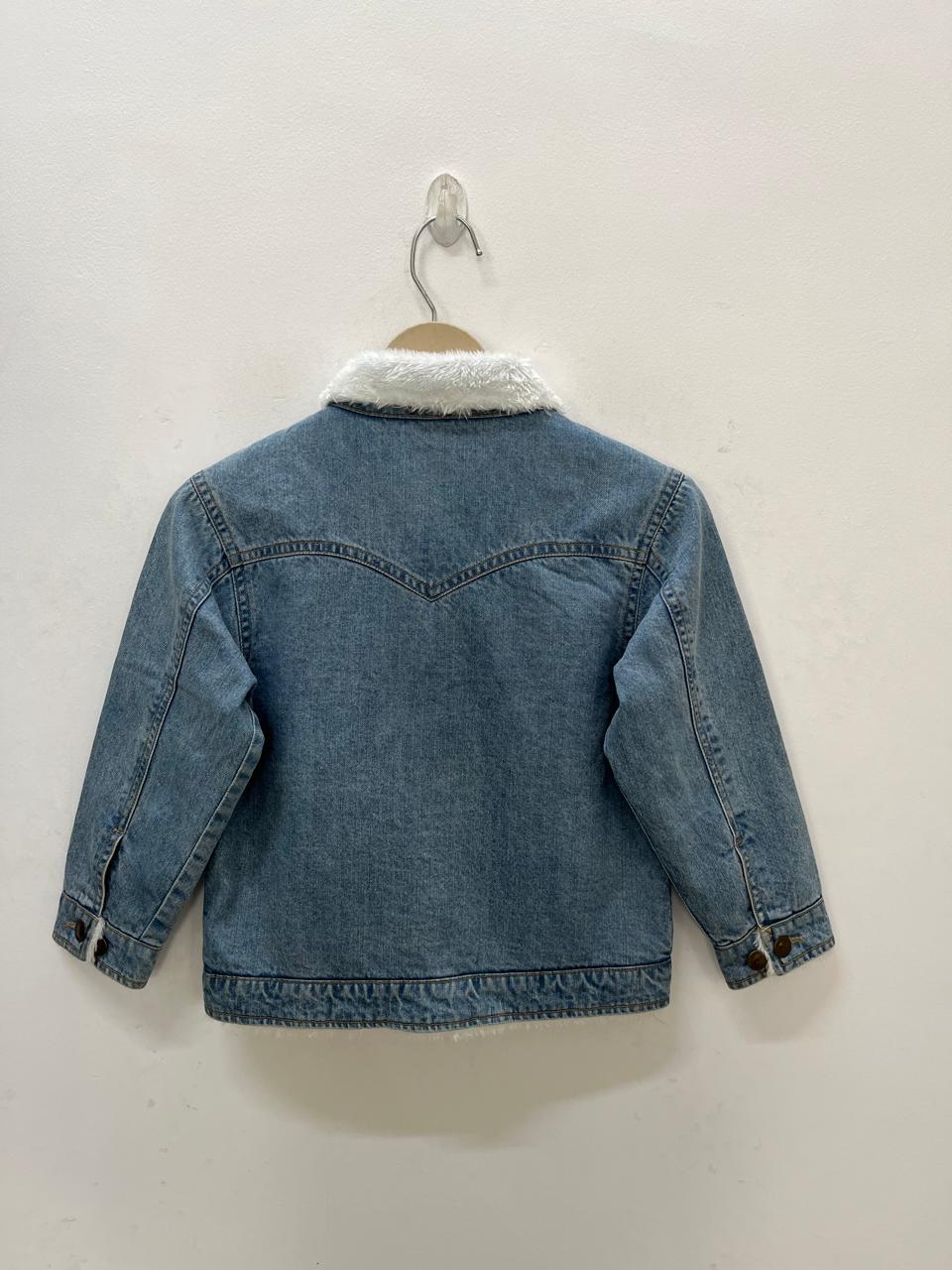 Girls' Sherpa-Lined Denim Jacket | Style MFG-901