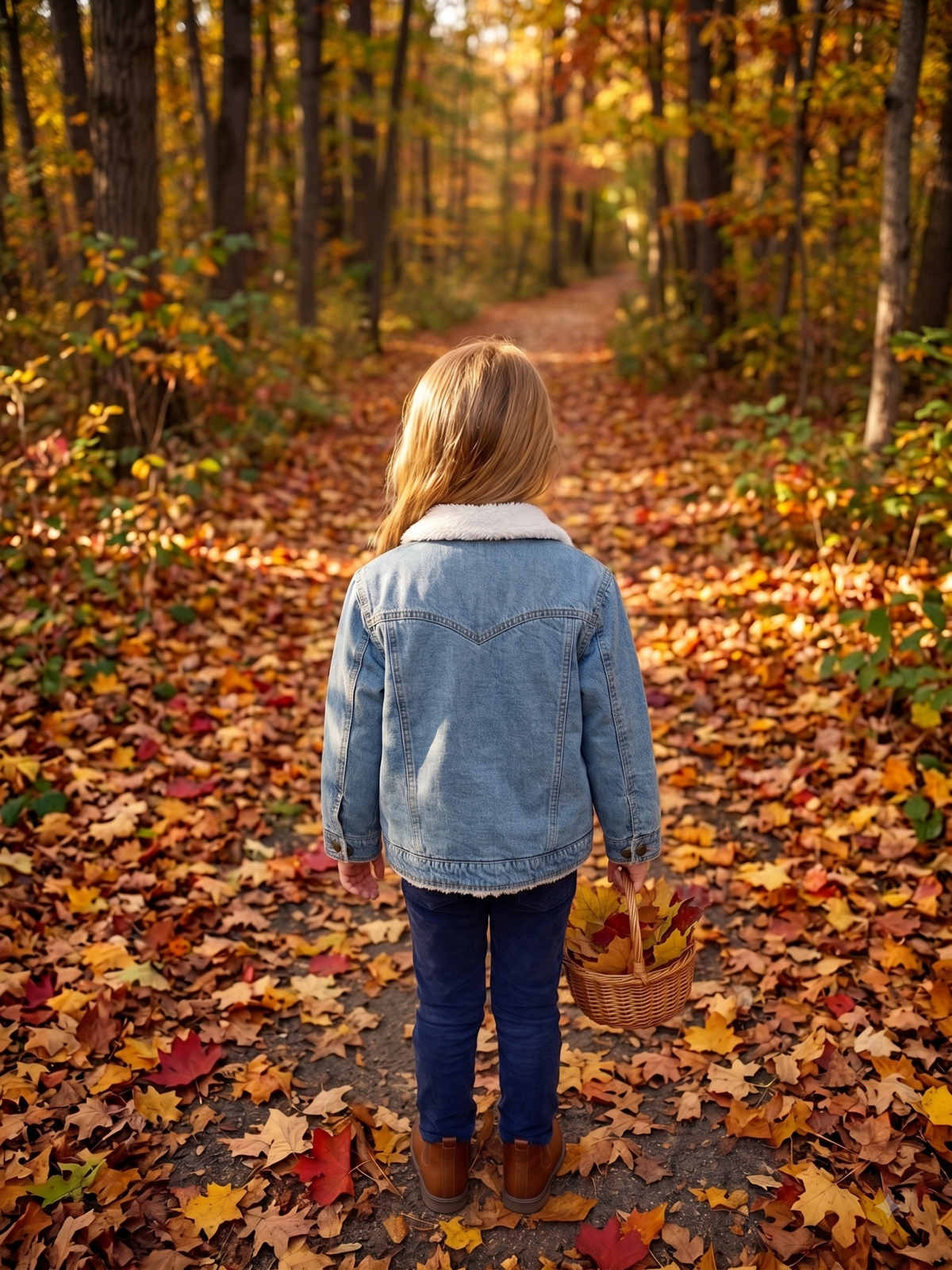Girls' Sherpa-Lined Denim Jacket | Style MFG-901